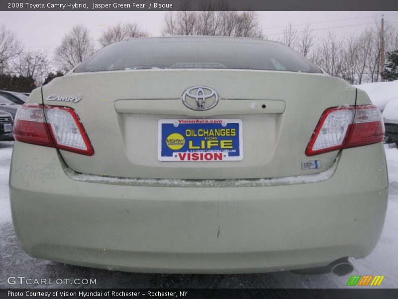Jasper Green Pearl / Bisque 2008 Toyota Camry Hybrid
