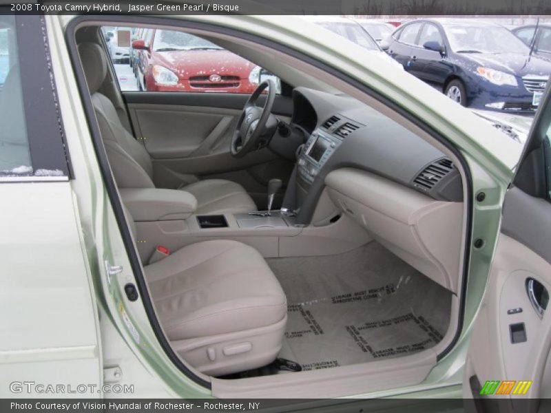 Jasper Green Pearl / Bisque 2008 Toyota Camry Hybrid