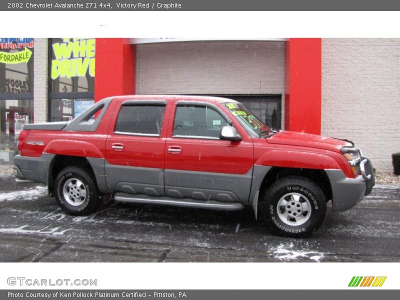 Victory Red / Graphite 2002 Chevrolet Avalanche Z71 4x4
