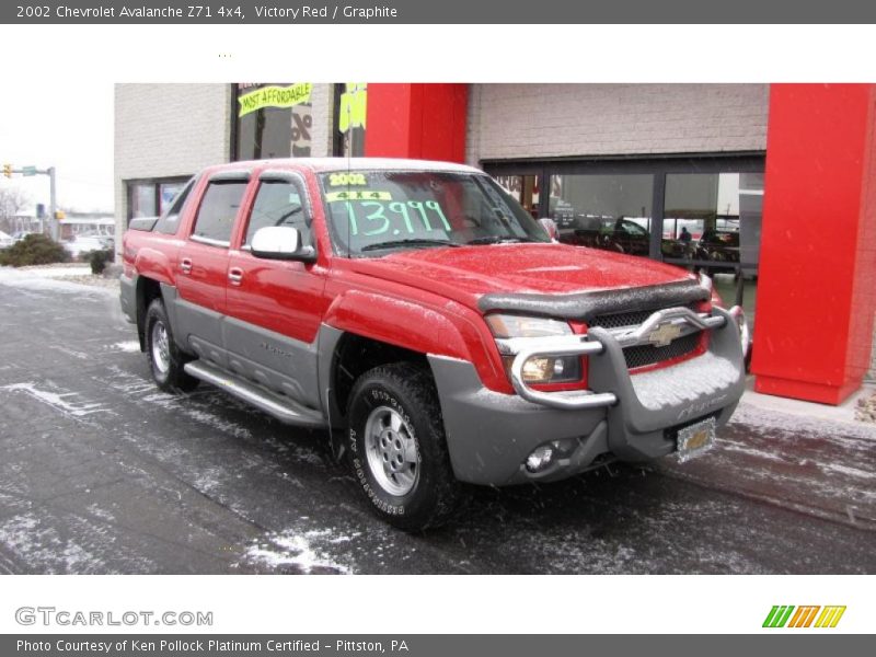 Victory Red / Graphite 2002 Chevrolet Avalanche Z71 4x4