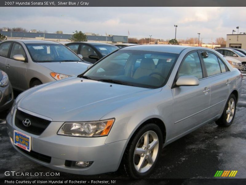 Silver Blue / Gray 2007 Hyundai Sonata SE V6