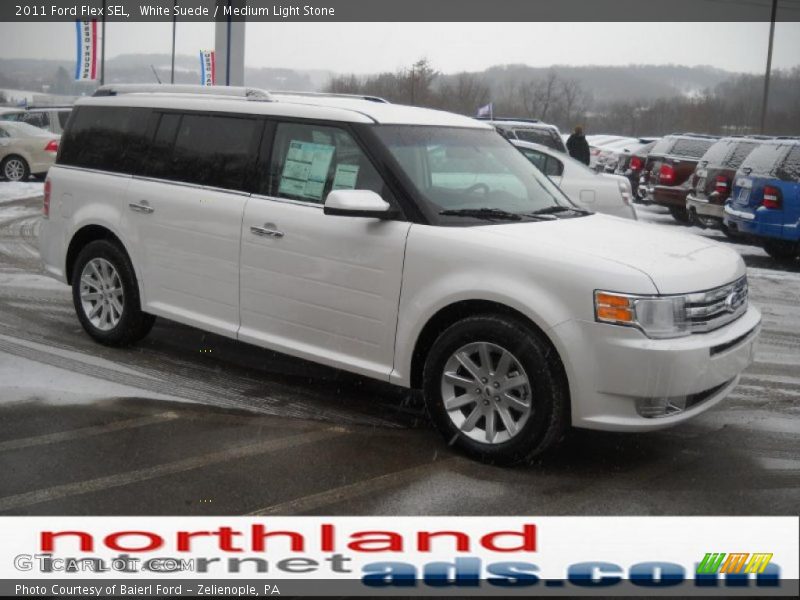 White Suede / Medium Light Stone 2011 Ford Flex SEL