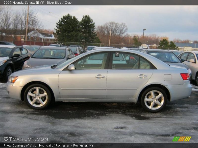 Silver Blue / Gray 2007 Hyundai Sonata SE V6