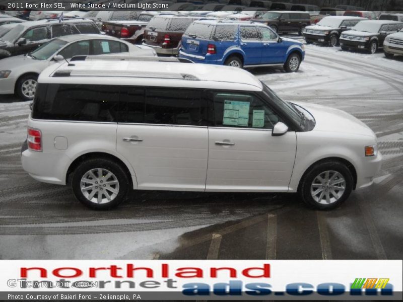 White Suede / Medium Light Stone 2011 Ford Flex SEL