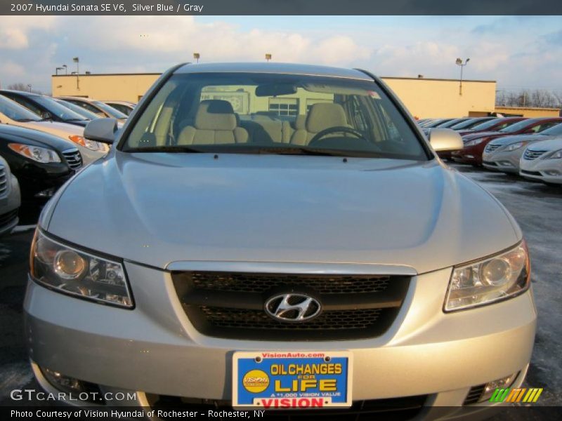 Silver Blue / Gray 2007 Hyundai Sonata SE V6