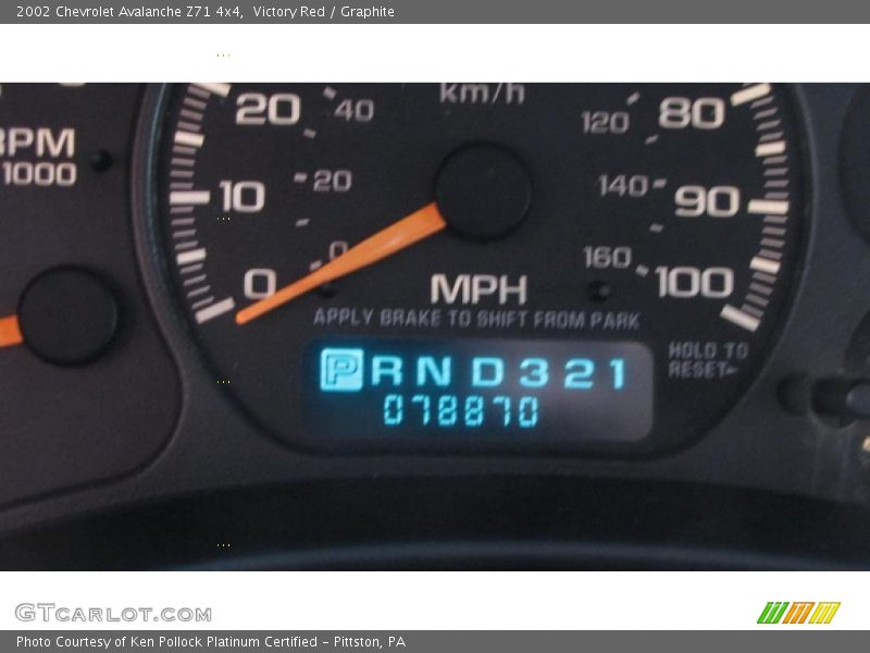 Victory Red / Graphite 2002 Chevrolet Avalanche Z71 4x4