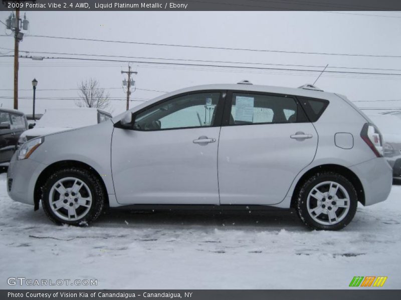 Liquid Platinum Metallic / Ebony 2009 Pontiac Vibe 2.4 AWD