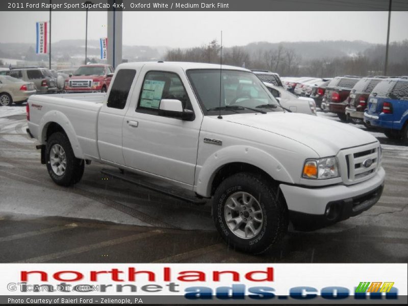 Oxford White / Medium Dark Flint 2011 Ford Ranger Sport SuperCab 4x4