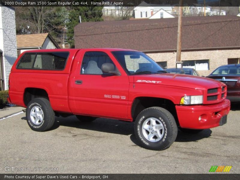 Front 3/4 View of 2000 Ram 1500 Sport Regular Cab 4x4