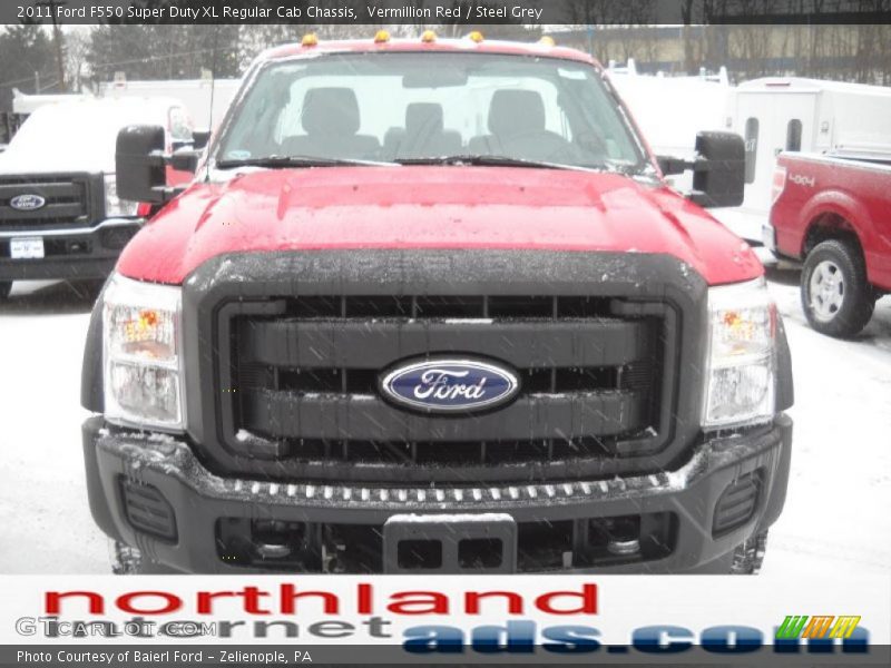 Vermillion Red / Steel Grey 2011 Ford F550 Super Duty XL Regular Cab Chassis