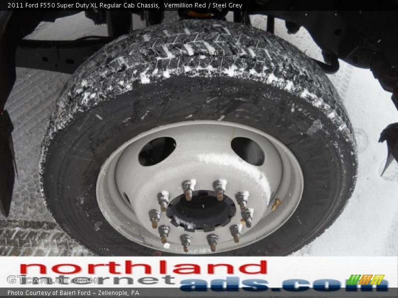 Vermillion Red / Steel Grey 2011 Ford F550 Super Duty XL Regular Cab Chassis