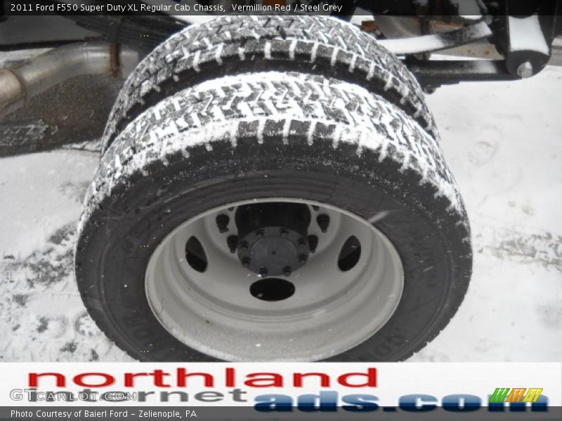 Vermillion Red / Steel Grey 2011 Ford F550 Super Duty XL Regular Cab Chassis