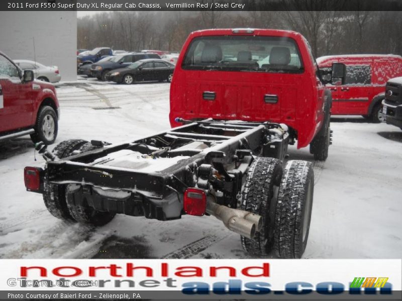 Vermillion Red / Steel Grey 2011 Ford F550 Super Duty XL Regular Cab Chassis