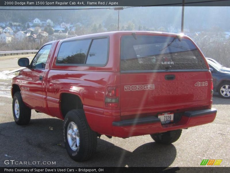 Flame Red / Agate 2000 Dodge Ram 1500 Sport Regular Cab 4x4