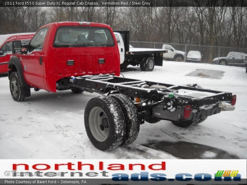 Vermillion Red / Steel Grey 2011 Ford F550 Super Duty XL Regular Cab Chassis