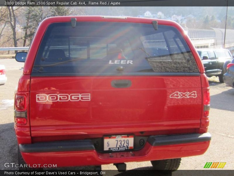 Flame Red / Agate 2000 Dodge Ram 1500 Sport Regular Cab 4x4