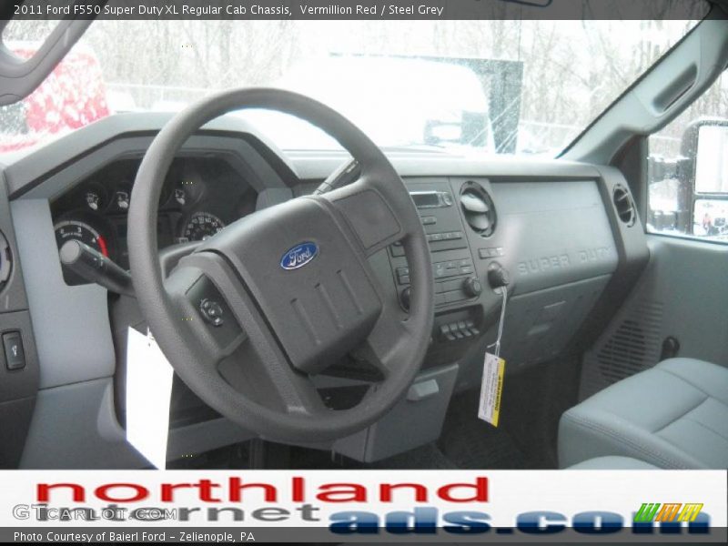 Vermillion Red / Steel Grey 2011 Ford F550 Super Duty XL Regular Cab Chassis