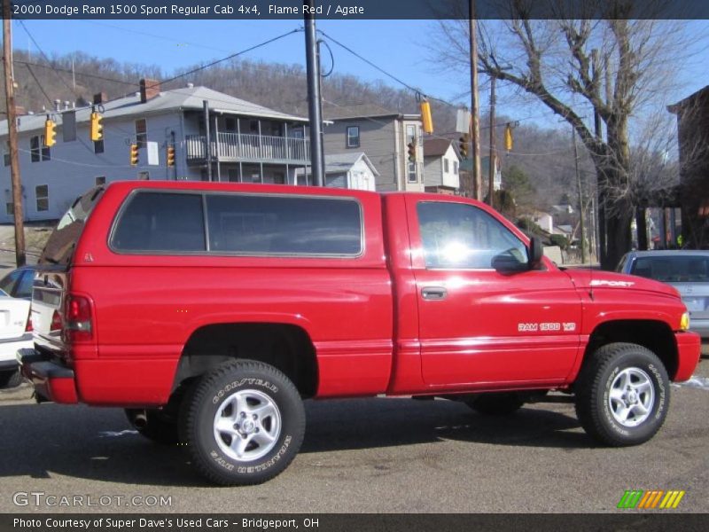 Flame Red / Agate 2000 Dodge Ram 1500 Sport Regular Cab 4x4