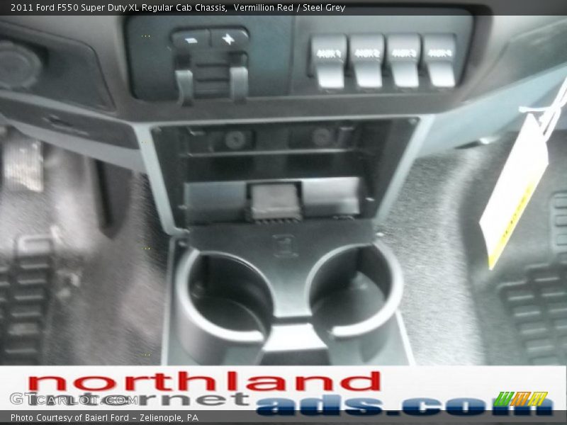 Vermillion Red / Steel Grey 2011 Ford F550 Super Duty XL Regular Cab Chassis