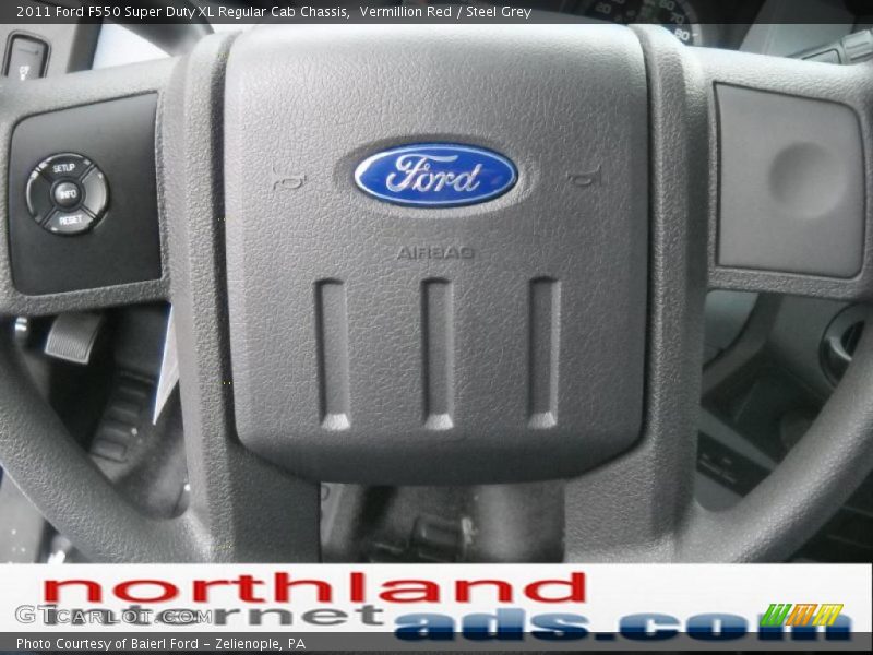 Vermillion Red / Steel Grey 2011 Ford F550 Super Duty XL Regular Cab Chassis