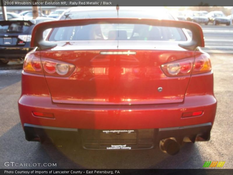 Rally Red Metallic / Black 2008 Mitsubishi Lancer Evolution MR