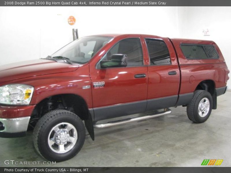 Inferno Red Crystal Pearl / Medium Slate Gray 2008 Dodge Ram 2500 Big Horn Quad Cab 4x4
