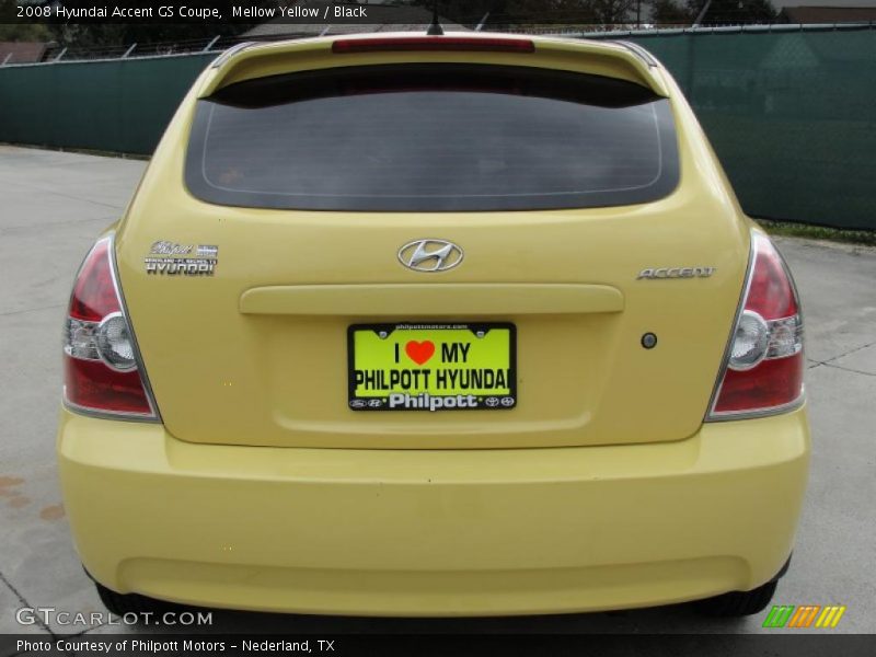 Mellow Yellow / Black 2008 Hyundai Accent GS Coupe