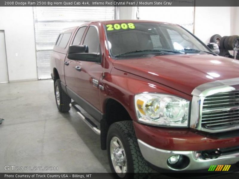 Inferno Red Crystal Pearl / Medium Slate Gray 2008 Dodge Ram 2500 Big Horn Quad Cab 4x4