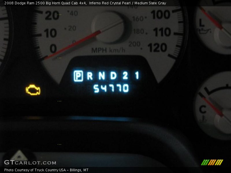 Inferno Red Crystal Pearl / Medium Slate Gray 2008 Dodge Ram 2500 Big Horn Quad Cab 4x4
