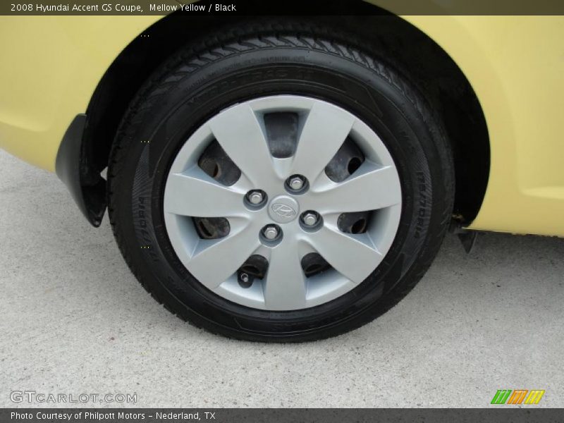 Mellow Yellow / Black 2008 Hyundai Accent GS Coupe