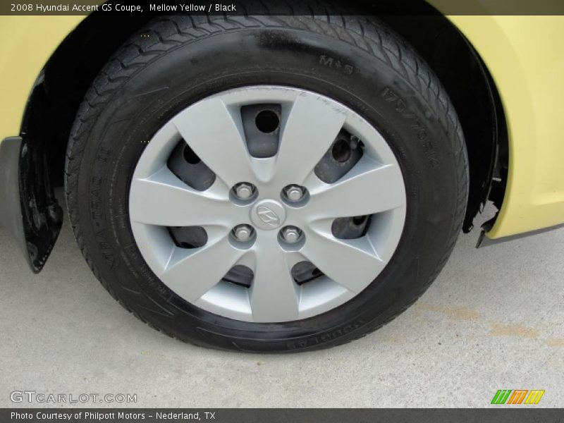 Mellow Yellow / Black 2008 Hyundai Accent GS Coupe