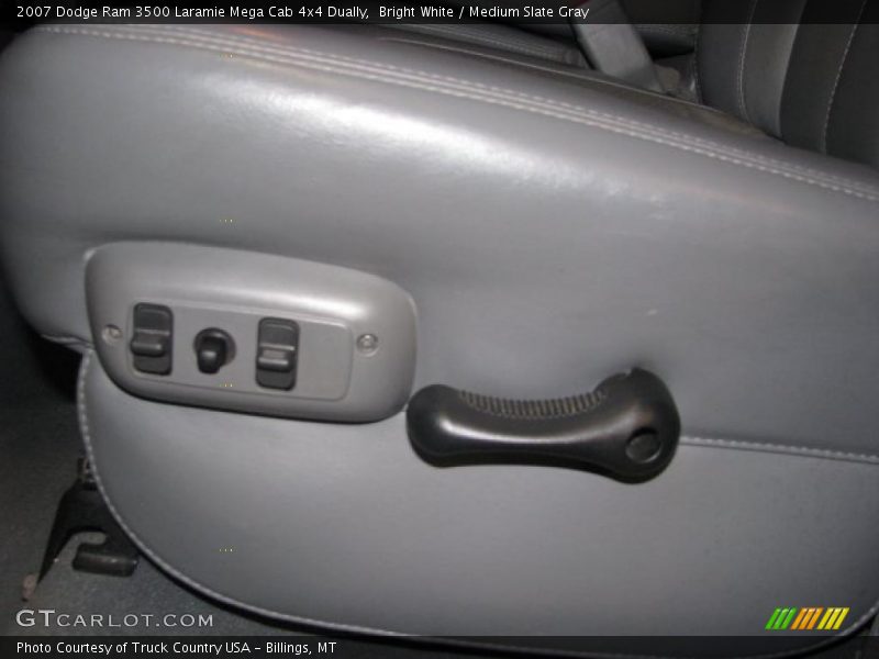 Bright White / Medium Slate Gray 2007 Dodge Ram 3500 Laramie Mega Cab 4x4 Dually