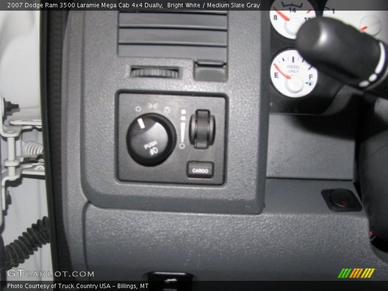 Bright White / Medium Slate Gray 2007 Dodge Ram 3500 Laramie Mega Cab 4x4 Dually