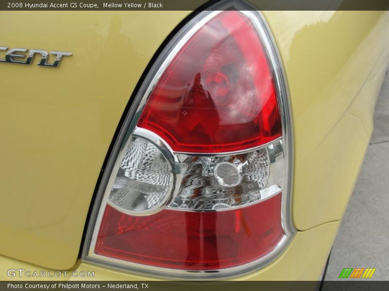 Mellow Yellow / Black 2008 Hyundai Accent GS Coupe