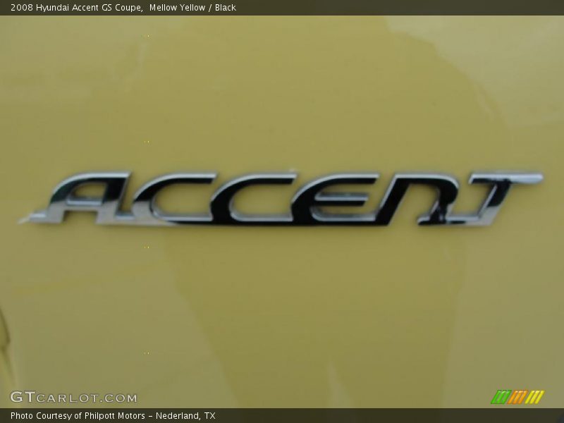 Mellow Yellow / Black 2008 Hyundai Accent GS Coupe