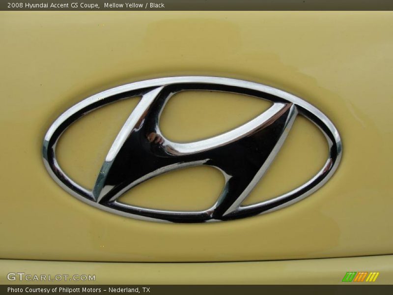 Mellow Yellow / Black 2008 Hyundai Accent GS Coupe