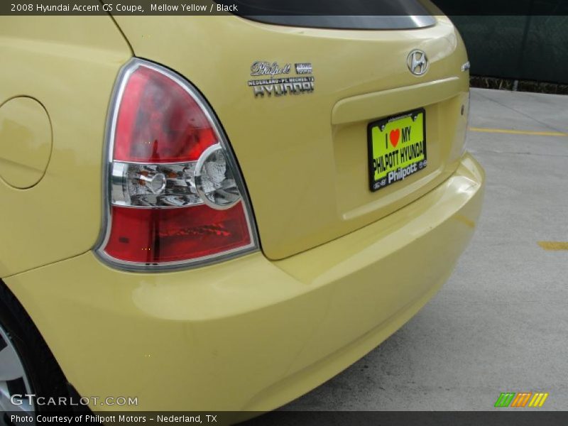 Mellow Yellow / Black 2008 Hyundai Accent GS Coupe