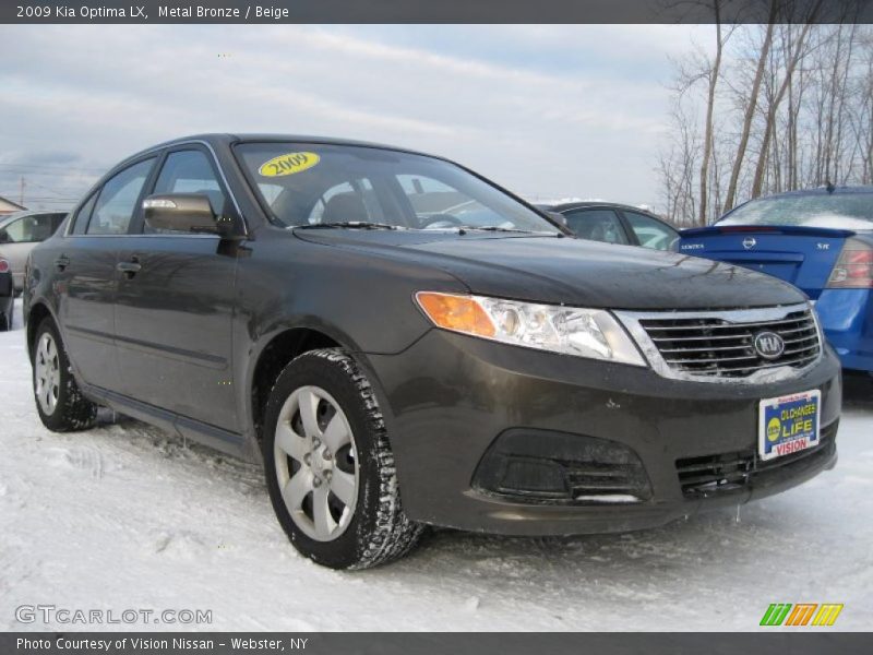 Metal Bronze / Beige 2009 Kia Optima LX