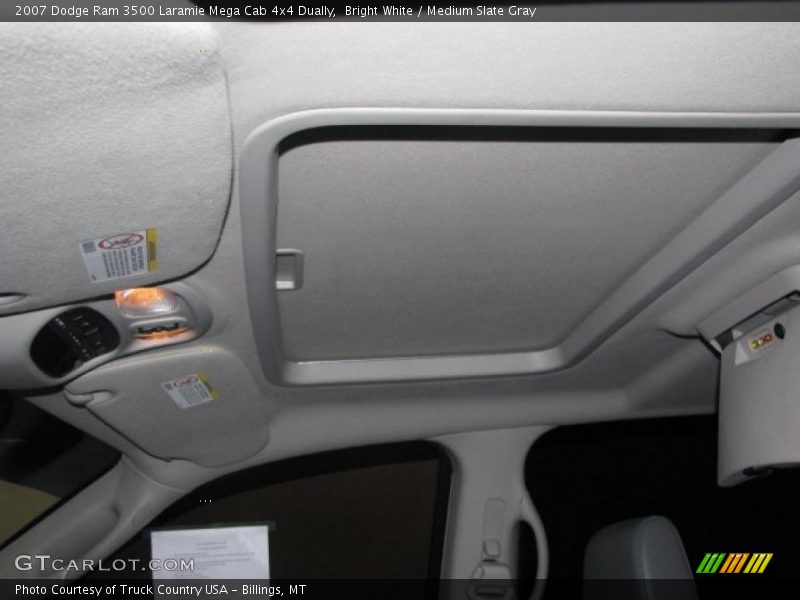 Bright White / Medium Slate Gray 2007 Dodge Ram 3500 Laramie Mega Cab 4x4 Dually