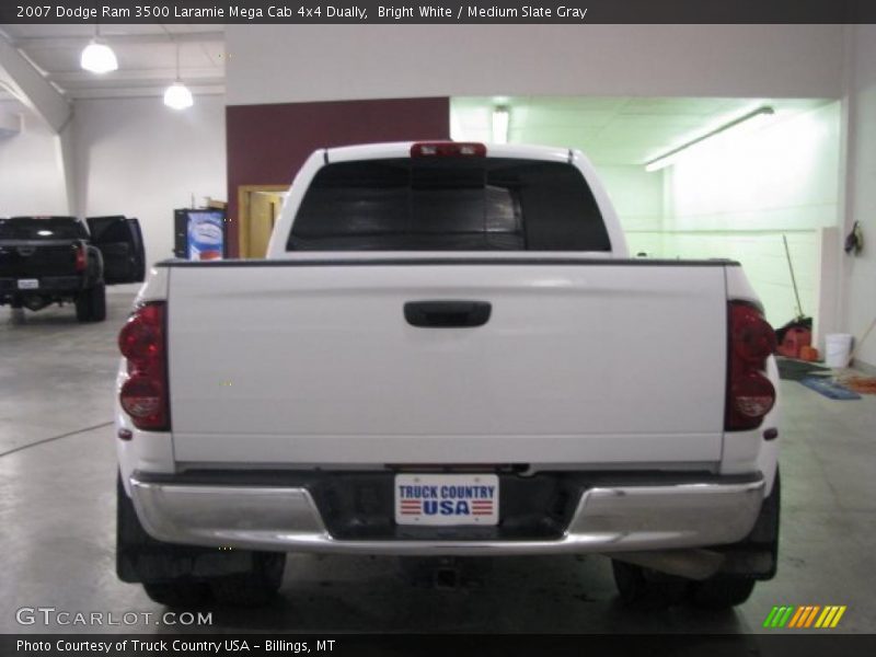Bright White / Medium Slate Gray 2007 Dodge Ram 3500 Laramie Mega Cab 4x4 Dually