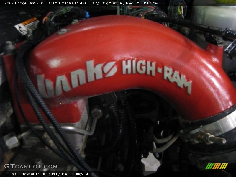 Bright White / Medium Slate Gray 2007 Dodge Ram 3500 Laramie Mega Cab 4x4 Dually