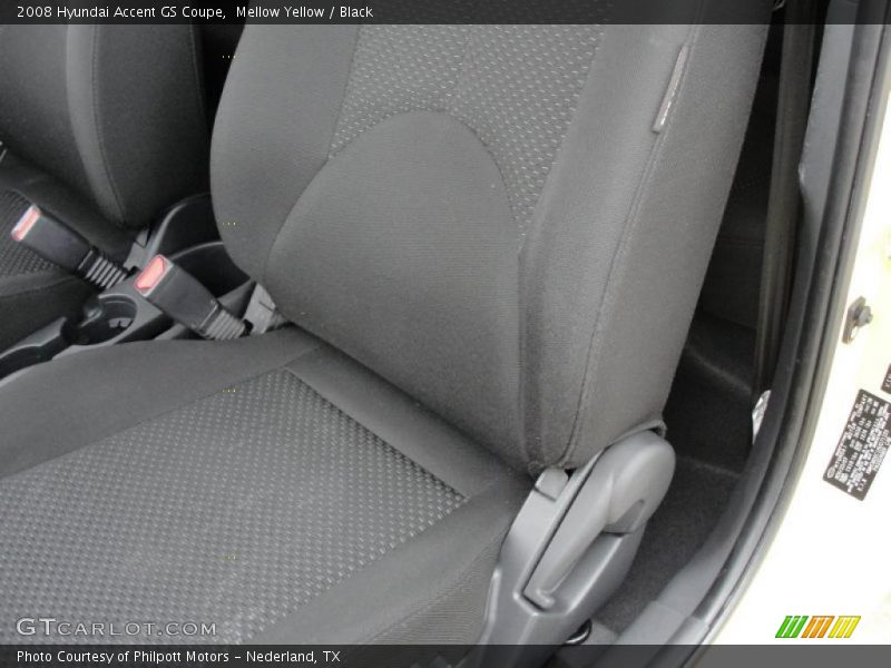 Mellow Yellow / Black 2008 Hyundai Accent GS Coupe