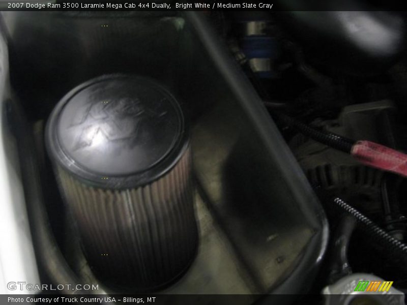 Bright White / Medium Slate Gray 2007 Dodge Ram 3500 Laramie Mega Cab 4x4 Dually