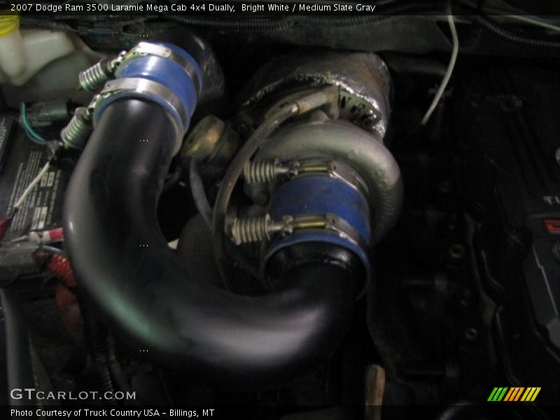 Bright White / Medium Slate Gray 2007 Dodge Ram 3500 Laramie Mega Cab 4x4 Dually