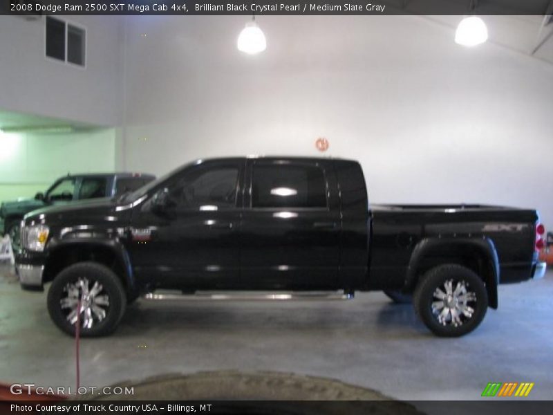 Brilliant Black Crystal Pearl / Medium Slate Gray 2008 Dodge Ram 2500 SXT Mega Cab 4x4