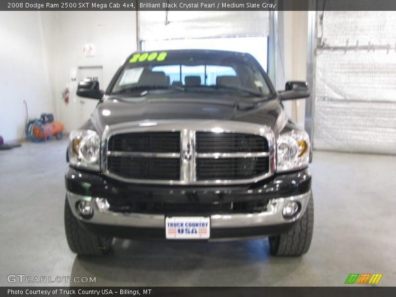 Brilliant Black Crystal Pearl / Medium Slate Gray 2008 Dodge Ram 2500 SXT Mega Cab 4x4