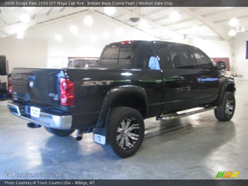 Brilliant Black Crystal Pearl / Medium Slate Gray 2008 Dodge Ram 2500 SXT Mega Cab 4x4