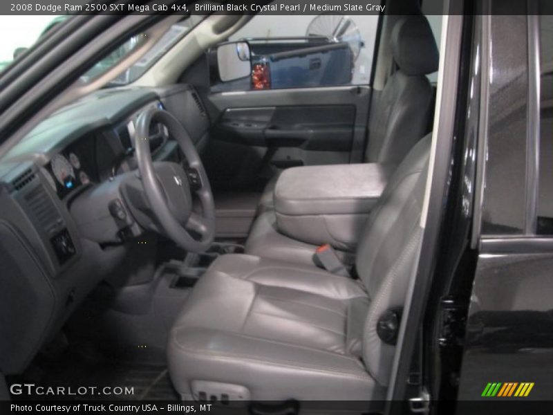 Brilliant Black Crystal Pearl / Medium Slate Gray 2008 Dodge Ram 2500 SXT Mega Cab 4x4