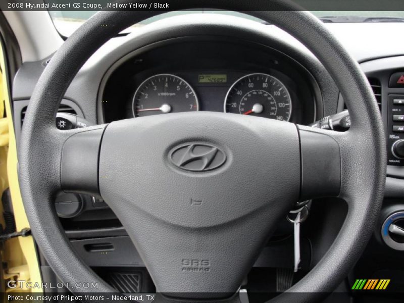 Mellow Yellow / Black 2008 Hyundai Accent GS Coupe