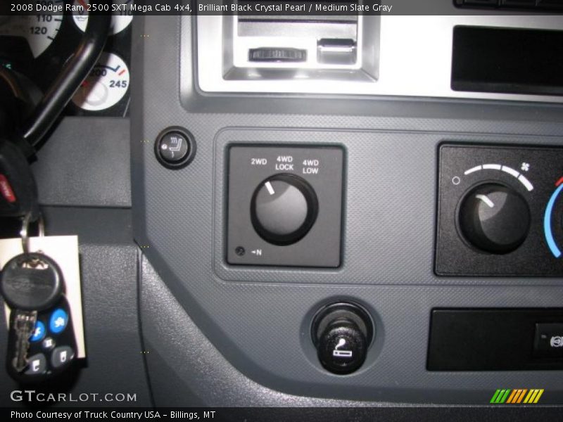 Brilliant Black Crystal Pearl / Medium Slate Gray 2008 Dodge Ram 2500 SXT Mega Cab 4x4